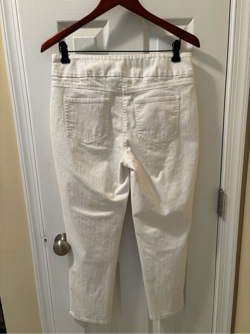 Ruby Rd. Cream Cropped Straight Pull-On Pants - Picture 4 of 4